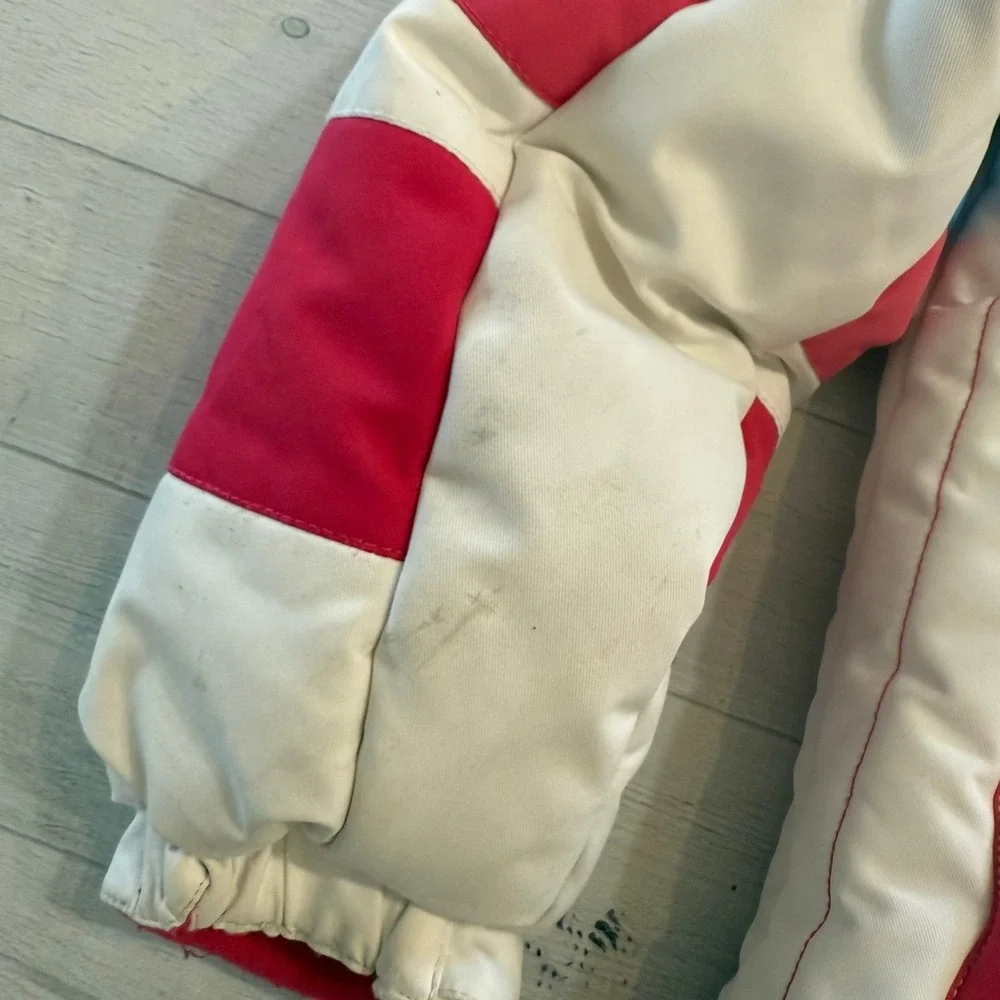 Obermeyer girls white blue pink ski snowboard winter jacket size 4‎